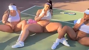 Threesome With Tennis-Loving Slut Who Squirts