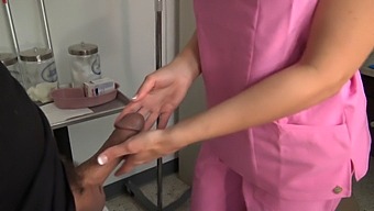 Big-Titted Nurse Gives Patients A Hands-On Oral Experience