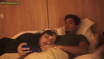 Step Sis And I Watch A Movie Together When She Accidentally Swallows My Dick (Caught On Camera)